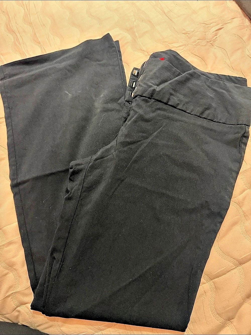 Guess Straight Leg Pants Black Size Small